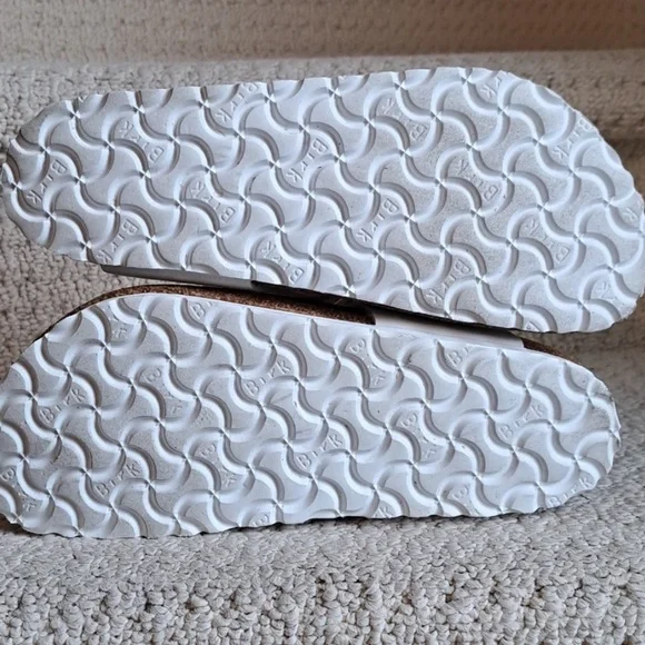EUC Birkenstock Gizeh Floral White Leather Sandal. 3d Leather Flowers. EU37, Reg - Picture 10 of 12
